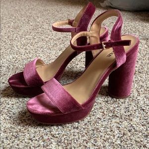 Purple Velvet Heels